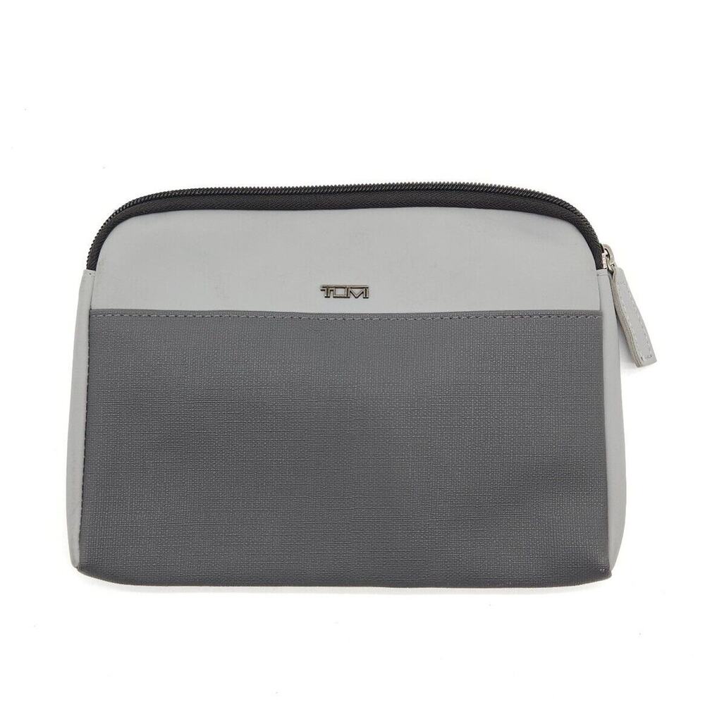 Tumi For Delta Airlines Small Travel Storage Bag Zipper Pouch Toiletries‎ Gray